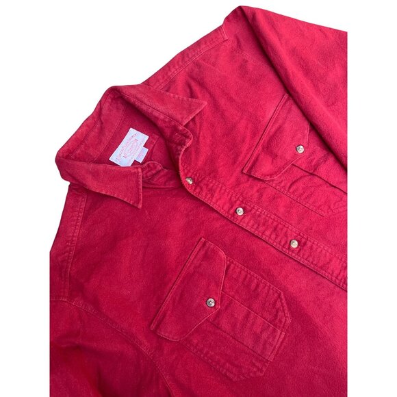 Filson Red flannel Button-Up Shirt With Dual Chest Pockets & Classic Collar For - Picture 1 of 8
